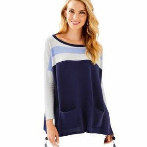 NWT LILLY PULITZER Elba Coolmax Sweater In Navy